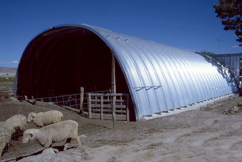 Metal Arch Buildings Quonset Huts Half Round Metal Arch Storage Building Shade Protection