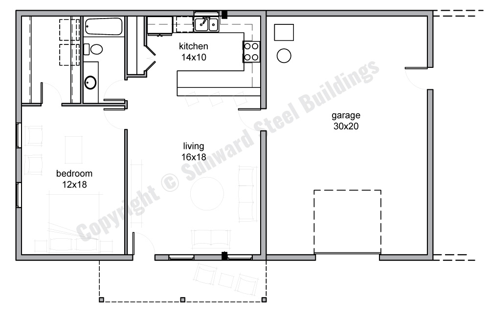 1500 sq ft Barndominium Floor Plan 30x50 Barndominium Floor Plan