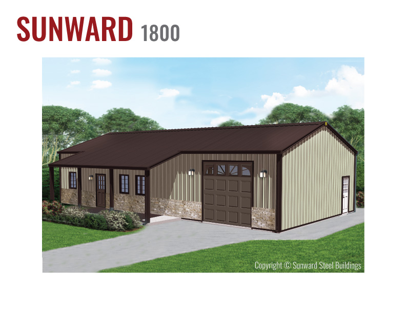 Sunward 1800 Barndominium 1800 Sq Ft Barndominium
