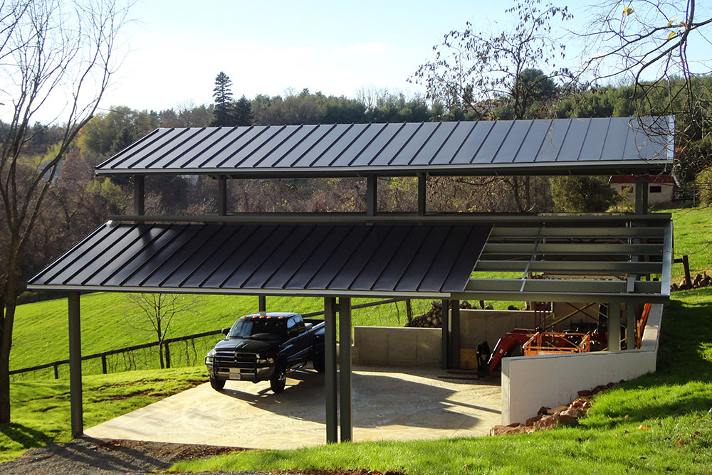 Metal Carports Covered Parking Roof-Only Buildings